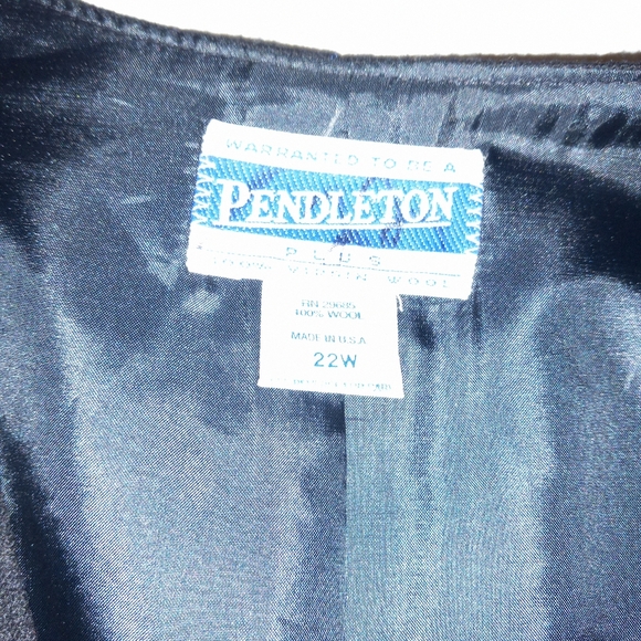 EUC Pendleton Sophisticates Blazer Duster Women’s Plus Size 22W Blue Vintage - Picture 7 of 10